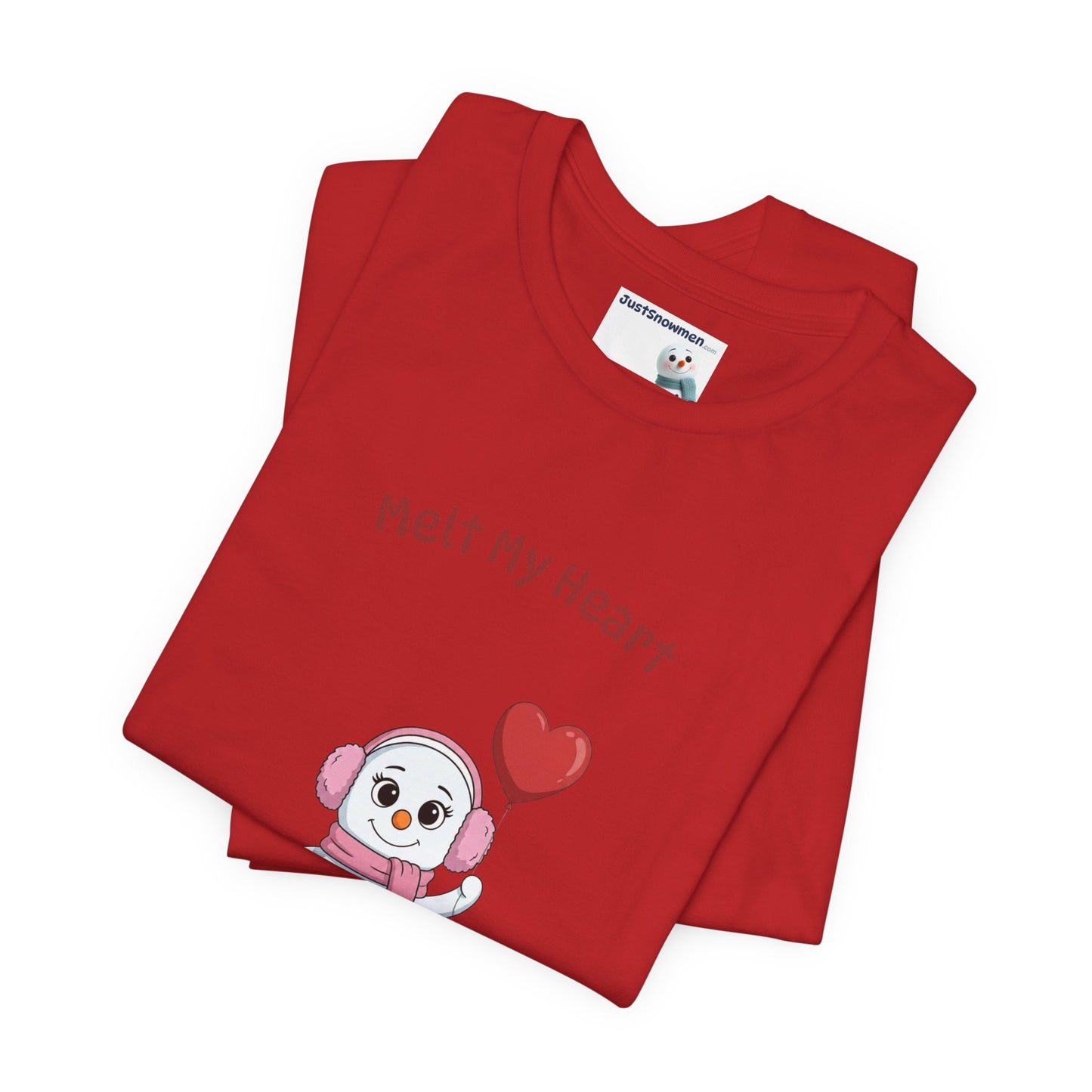 "Melt My Heart" Snowman Girl Graphic Tee | Soft Cotton T-Shirt