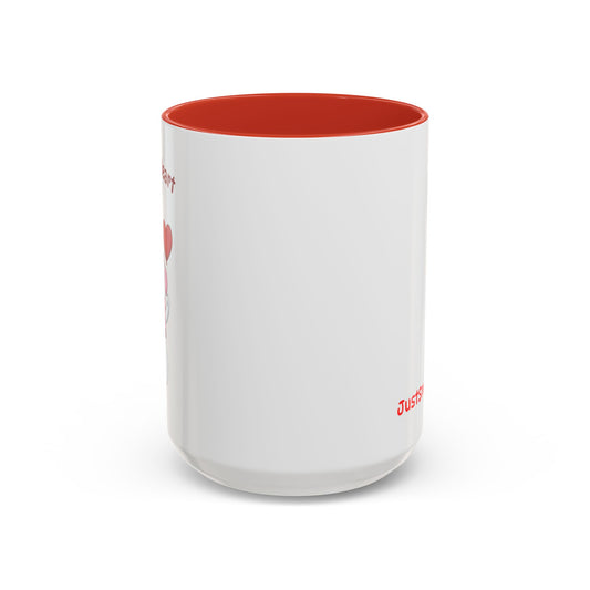 "Melt My Heart" Snowman Girl Mug | Ceramic Coffee Cup with Color Accent