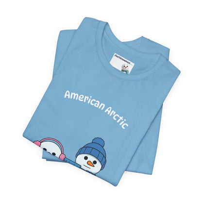 "American Arctic" Snowman Parody Graphic Tee | Soft Cotton T-Shirt