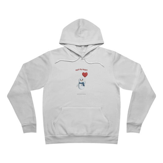"Melt My Heart" Valentine's Snowman Hoodie | Sponge Fleece Pullover