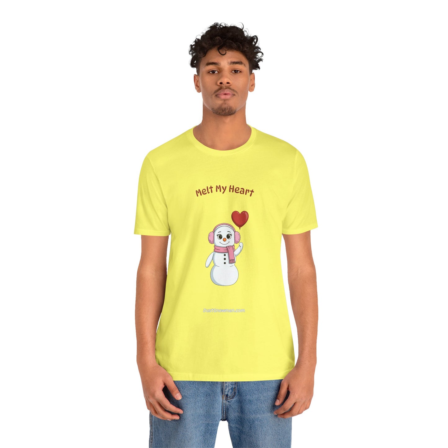 "Melt My Heart" Snowman Girl Graphic Tee | Soft Cotton T-Shirt