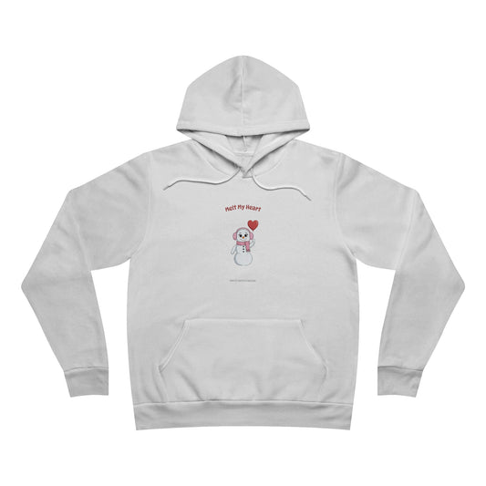 "Melt My Heart" Snowman Girl Hoodie | Sponge Fleece Pullover