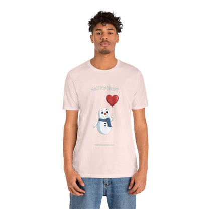 "Melt My Heart" Valentine's Snowman Graphic Tee | Soft Cotton T-Shirt