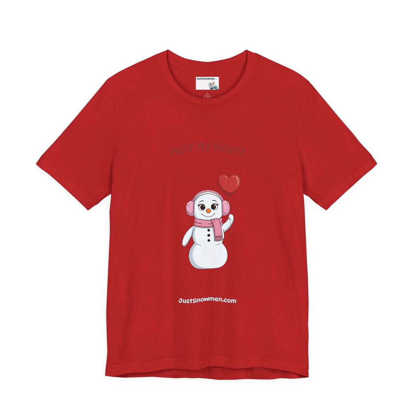 "Melt My Heart" Snowman Girl Graphic Tee | Soft Cotton T-Shirt