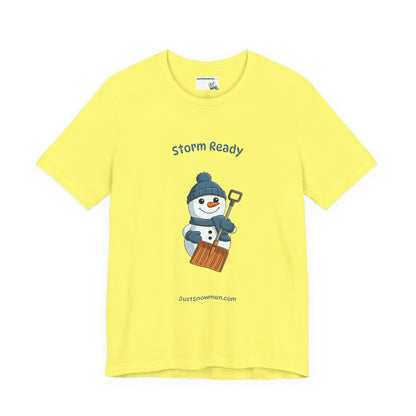 "Storm Ready" Snowman Shovel Graphic Tee | Soft Cotton T-Shirt