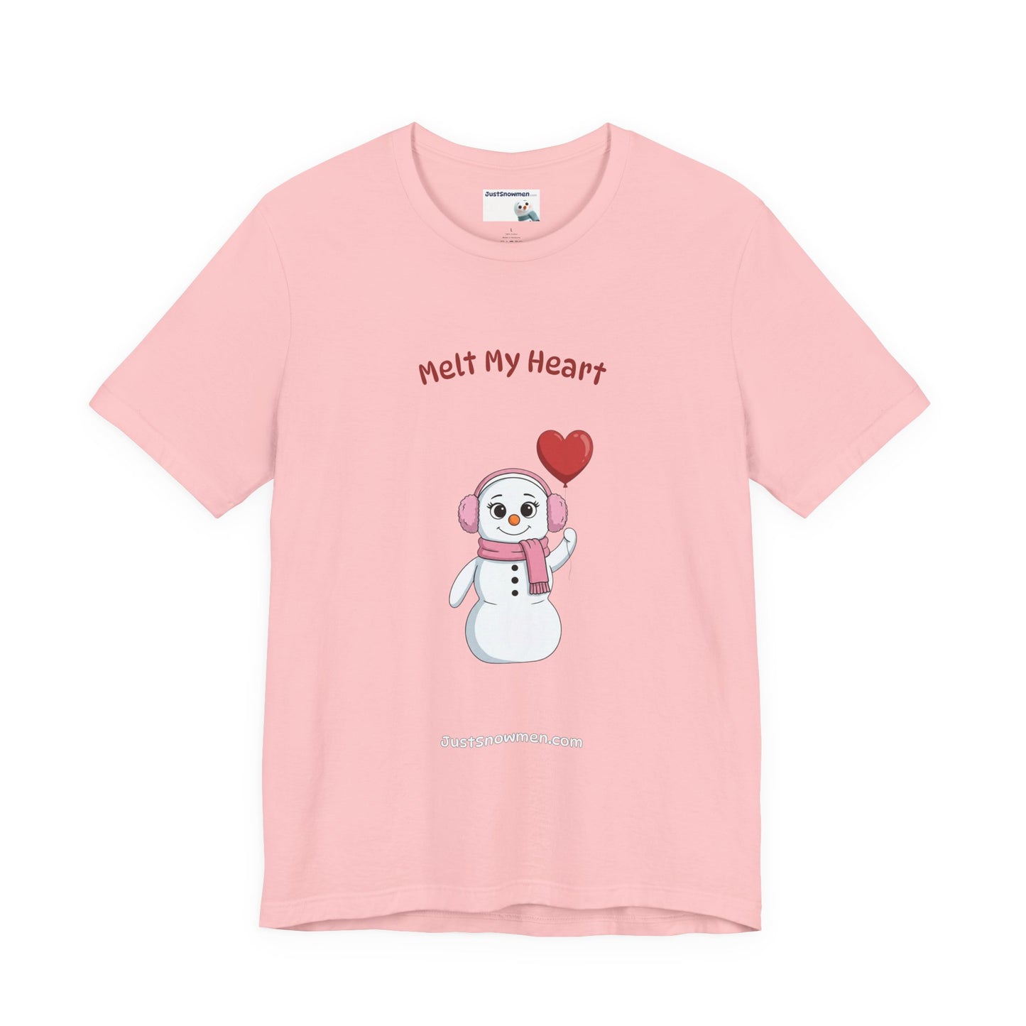 "Melt My Heart" Snowman Girl Graphic Tee | Soft Cotton T-Shirt