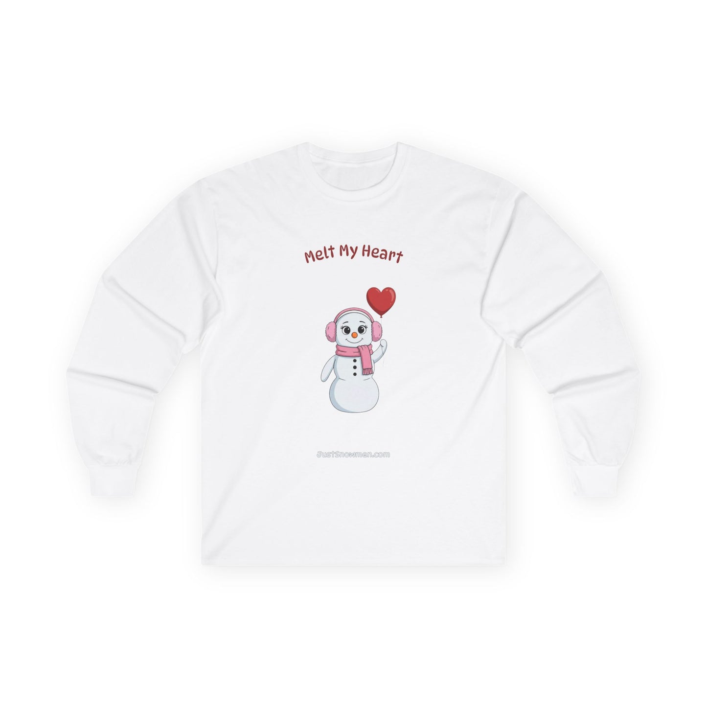 "Melt My Heart" Snowman Girl Long Sleeve | 100% Cotton Long Sleeve Shirt