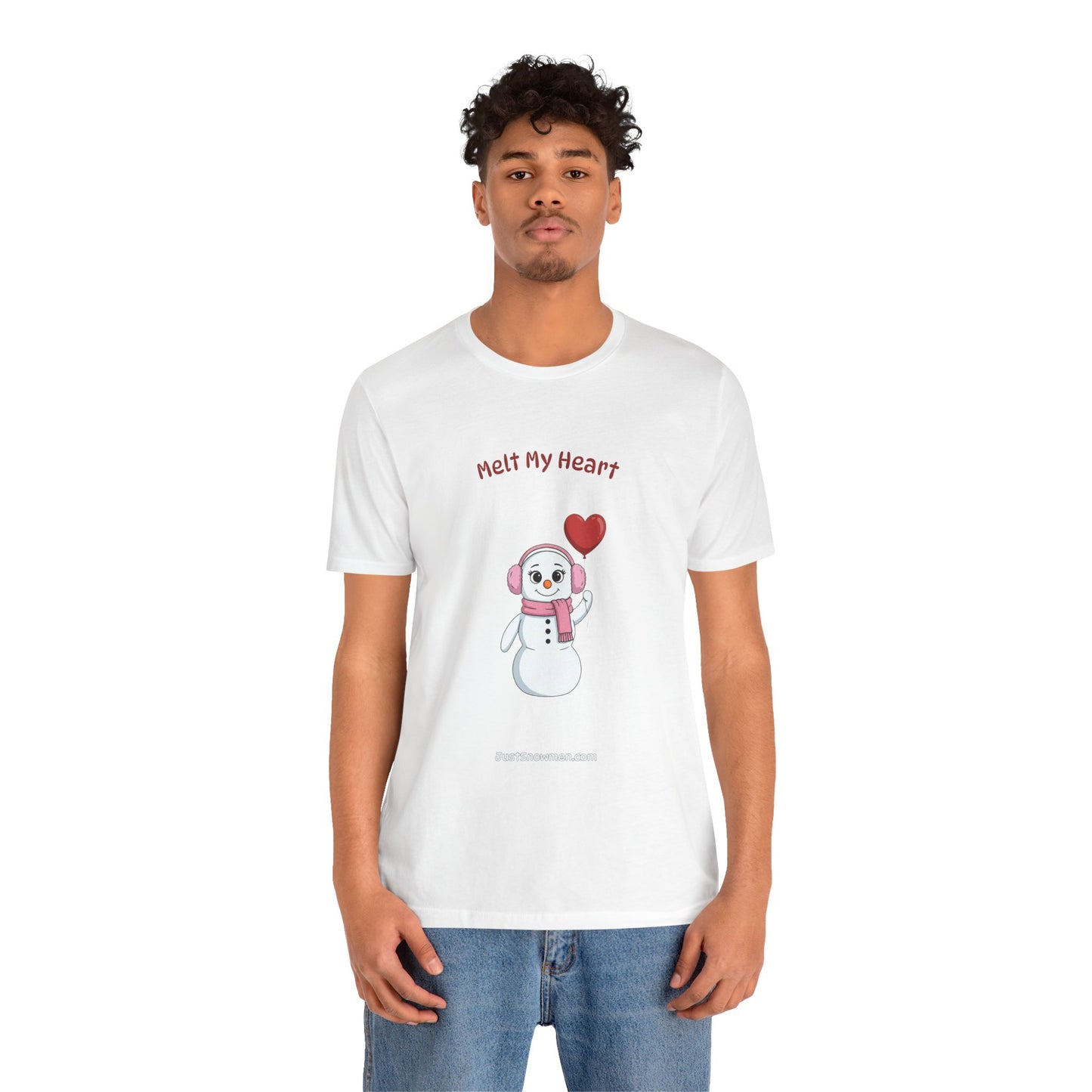 "Melt My Heart" Snowman Girl Graphic Tee | Soft Cotton T-Shirt