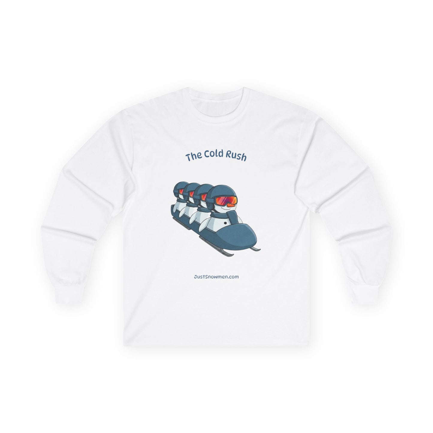 "The Cold Rush" Snowman Bobsled Long Sleeve | 100% Cotton Team Shirt