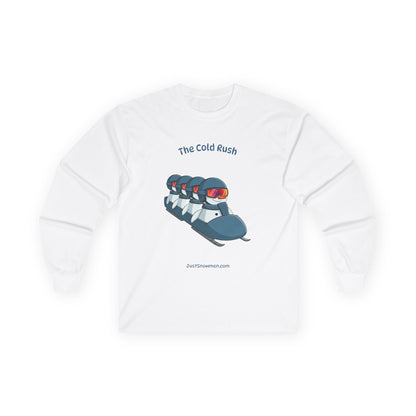 "The Cold Rush" Snowman Bobsled Long Sleeve | 100% Cotton Team Shirt