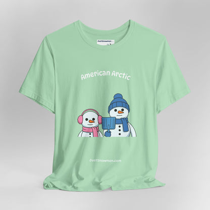 "American Arctic" Snowman Parody Graphic Tee | Soft Cotton T-Shirt