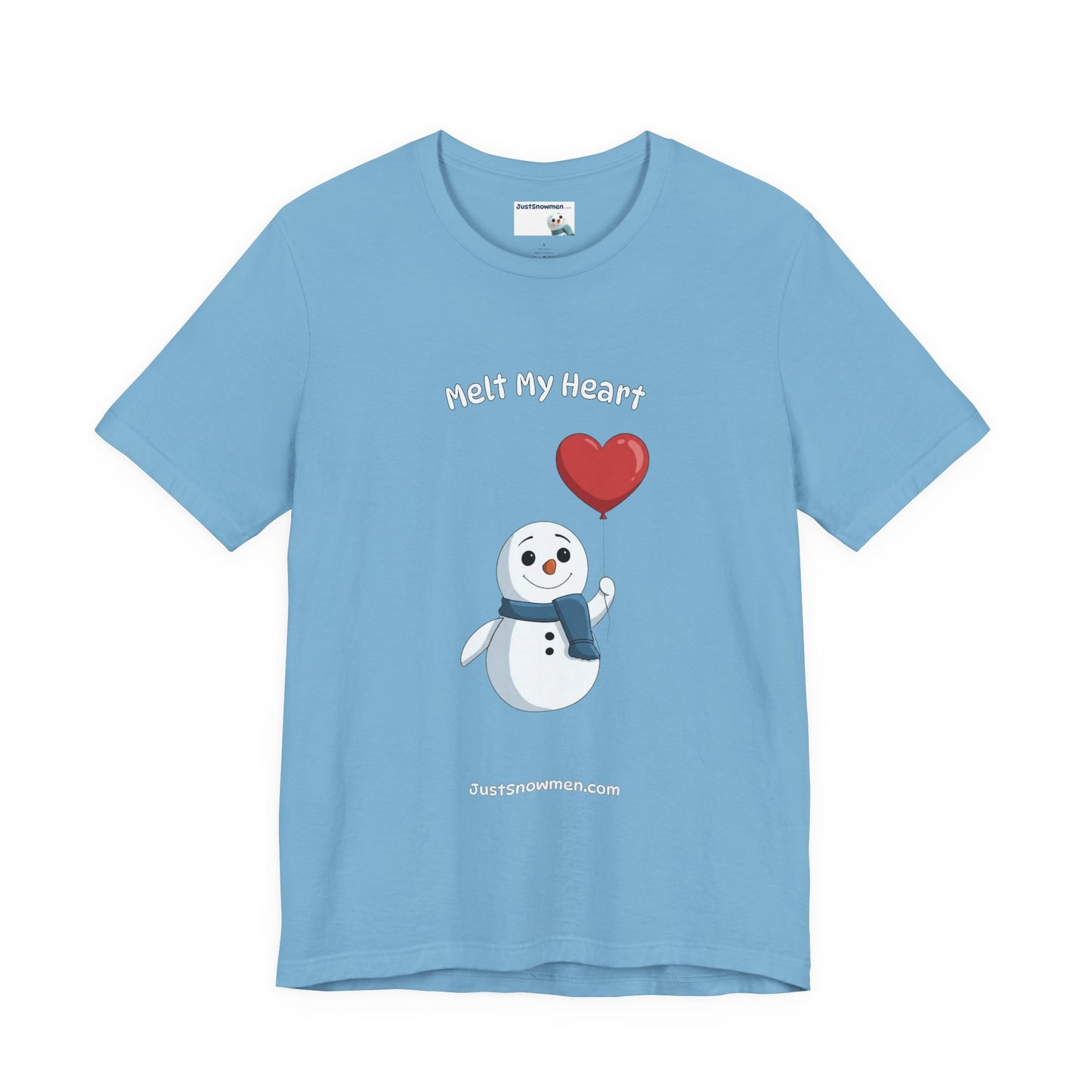 "Melt My Heart" Valentine's Snowman Graphic Tee | Soft Cotton T-Shirt