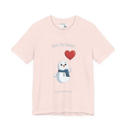"Melt My Heart" Valentine's Snowman Graphic Tee | Soft Cotton T-Shirt