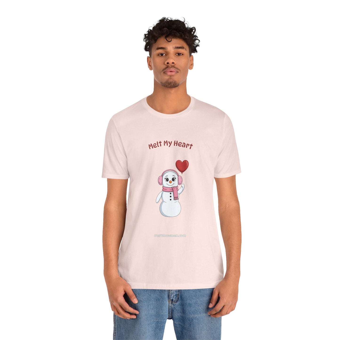 "Melt My Heart" Snowman Girl Graphic Tee | Soft Cotton T-Shirt