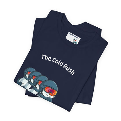 "The Cold Rush" Snowman Bobsled Graphic Tee | Soft Cotton T-Shirt