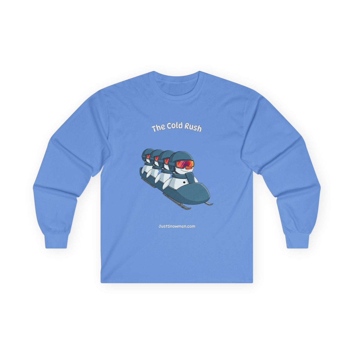 "The Cold Rush" Snowman Bobsled Long Sleeve | 100% Cotton Team Shirt