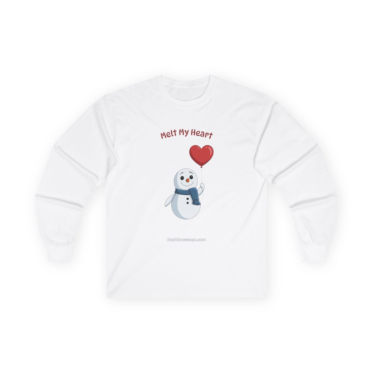 "Melt My Heart" Valentine's Snowman Long Sleeve | 100% Cotton Long Sleeve Shirt