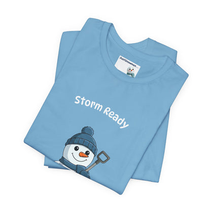 "Storm Ready" Snowman Shovel Graphic Tee | Soft Cotton T-Shirt