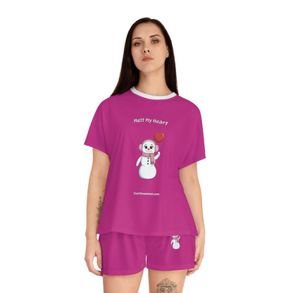 "Melt My Heart" Snowman Girl Pajama Set | Soft Polyester Loungewear