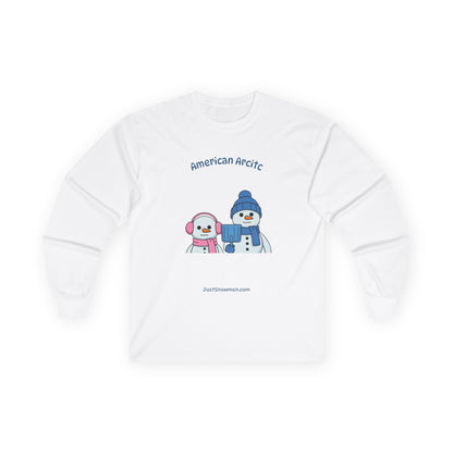 "American Arctic" Snowman Parody Long Sleeve | 100% Cotton Art Shirt
