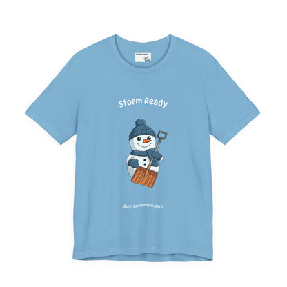 "Storm Ready" Snowman Shovel Graphic Tee | Soft Cotton T-Shirt