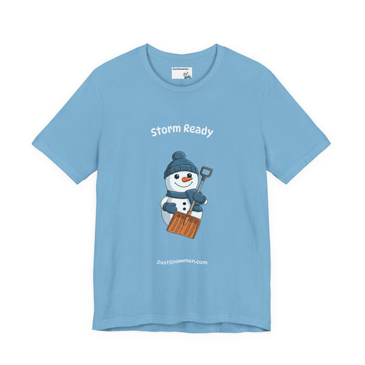 "Storm Ready" Snowman Shovel Graphic Tee | Soft Cotton T-Shirt