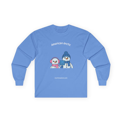 "American Arctic" Snowman Parody Long Sleeve | 100% Cotton Art Shirt