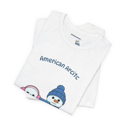 "American Arctic" Snowman Parody Graphic Tee | Soft Cotton T-Shirt