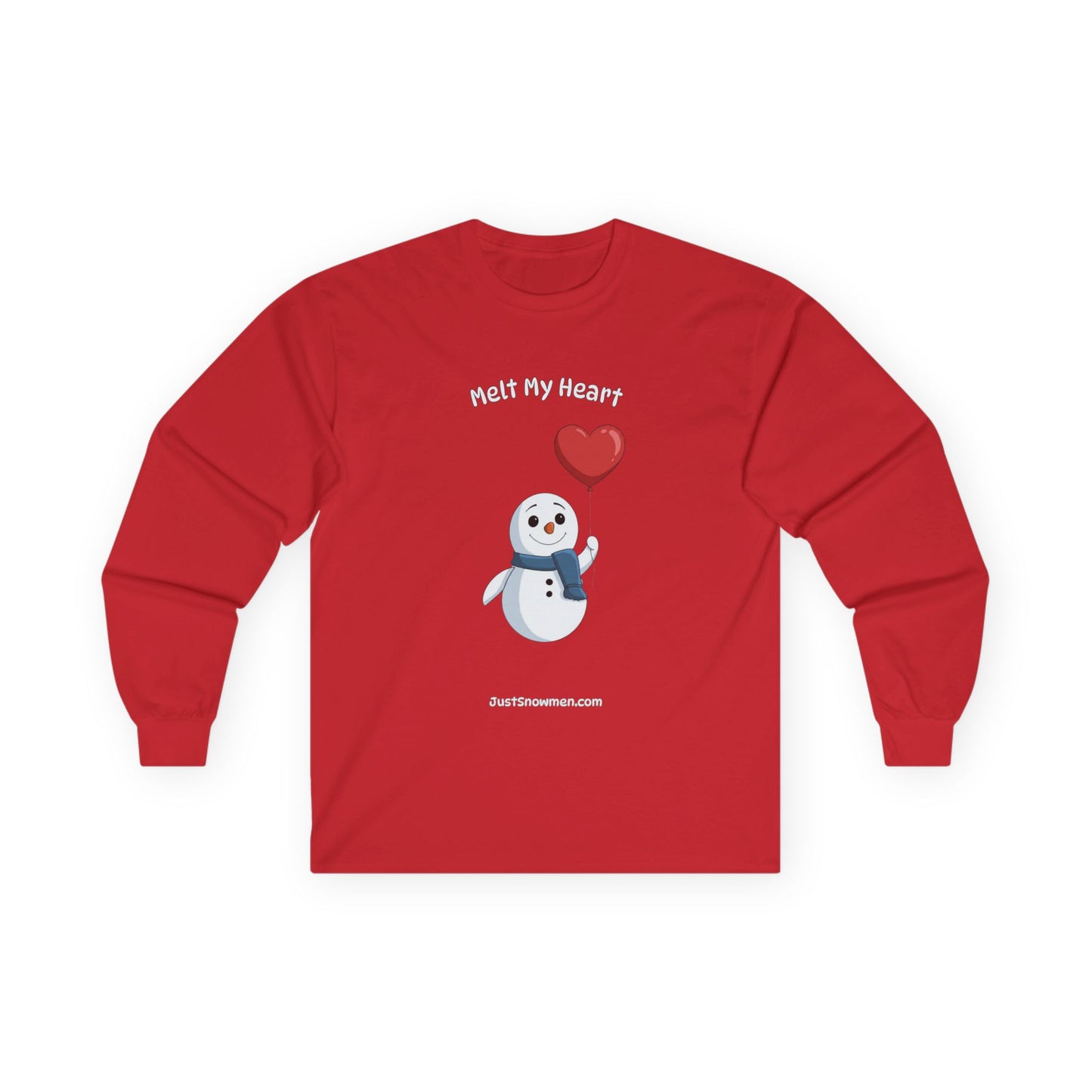 "Melt My Heart" Valentine's Snowman Long Sleeve | 100% Cotton Long Sleeve Shirt