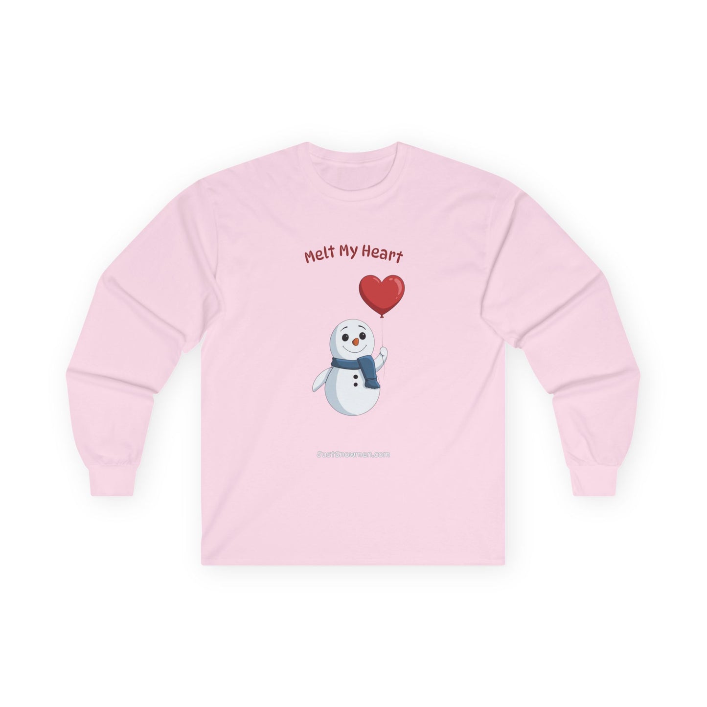 "Melt My Heart" Valentine's Snowman Long Sleeve | 100% Cotton Long Sleeve Shirt