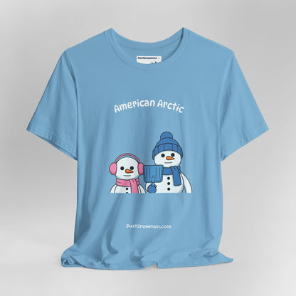 "American Arctic" Snowman Parody Graphic Tee | Soft Cotton T-Shirt