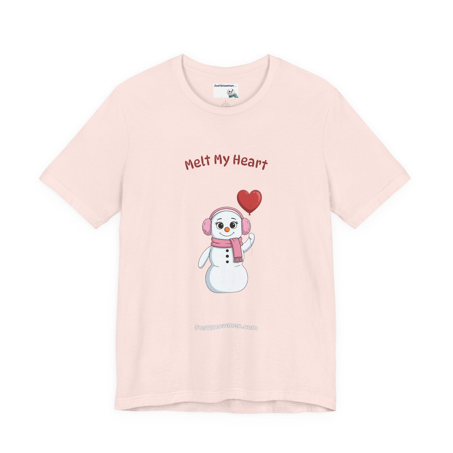 "Melt My Heart" Snowman Girl Graphic Tee | Soft Cotton T-Shirt