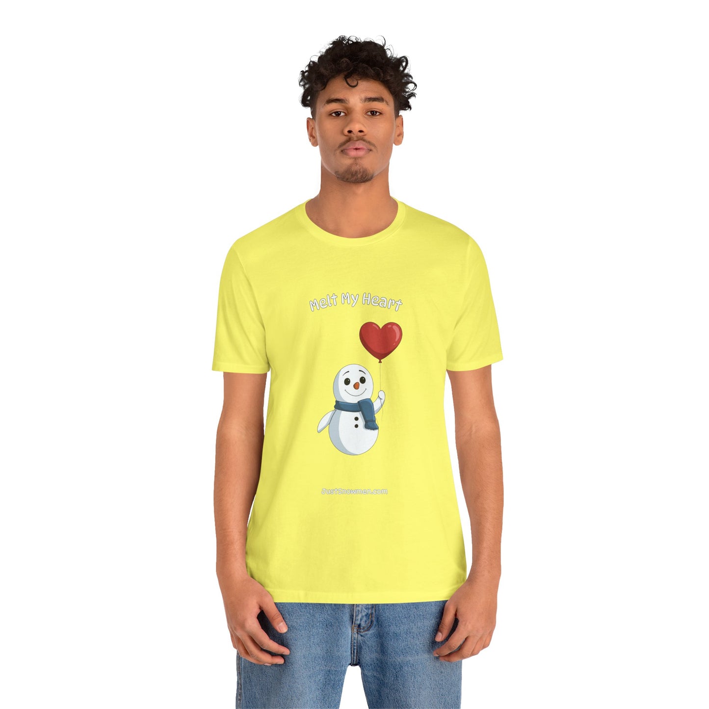 "Melt My Heart" Valentine's Snowman Graphic Tee | Soft Cotton T-Shirt