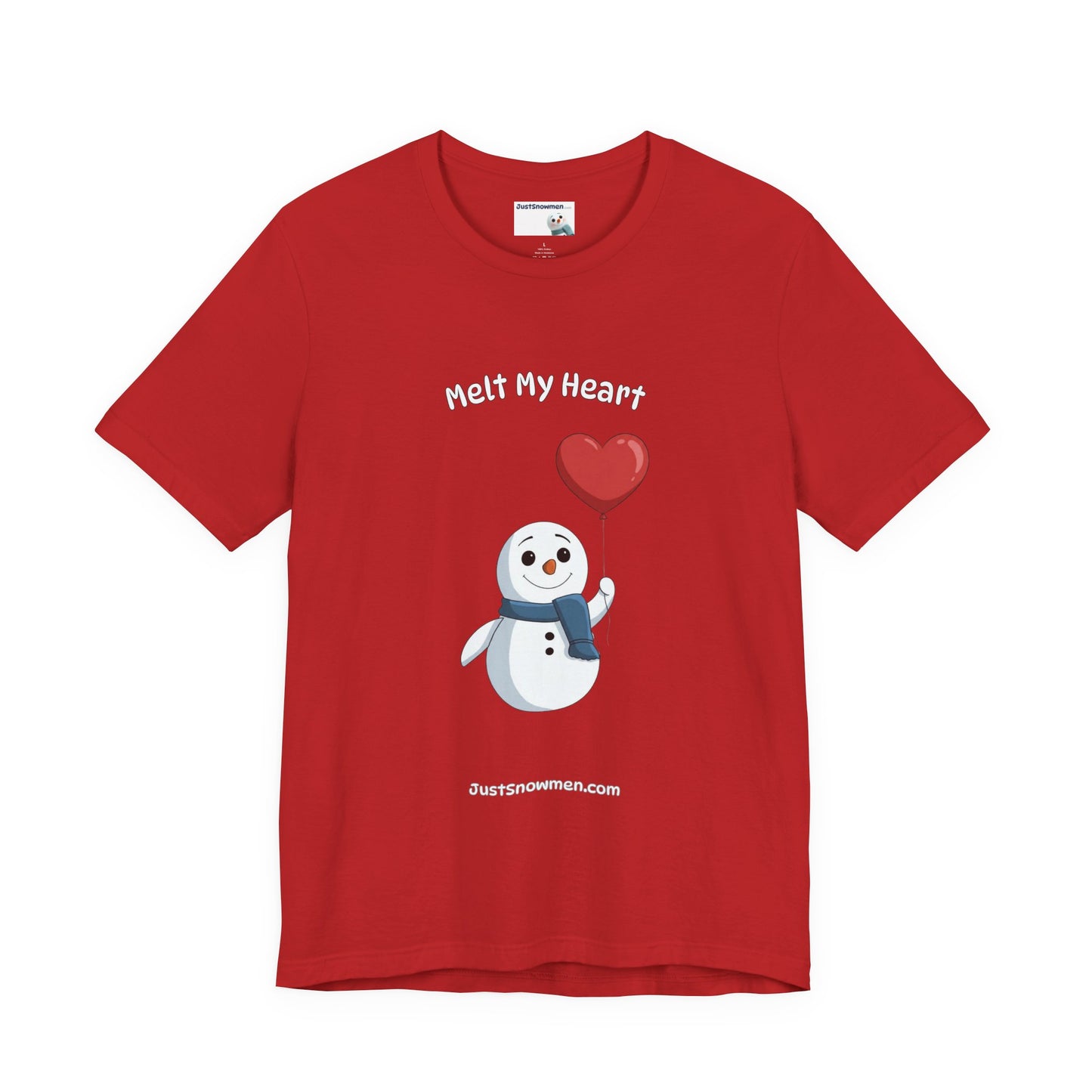 "Melt My Heart" Valentine's Snowman Graphic Tee | Soft Cotton T-Shirt