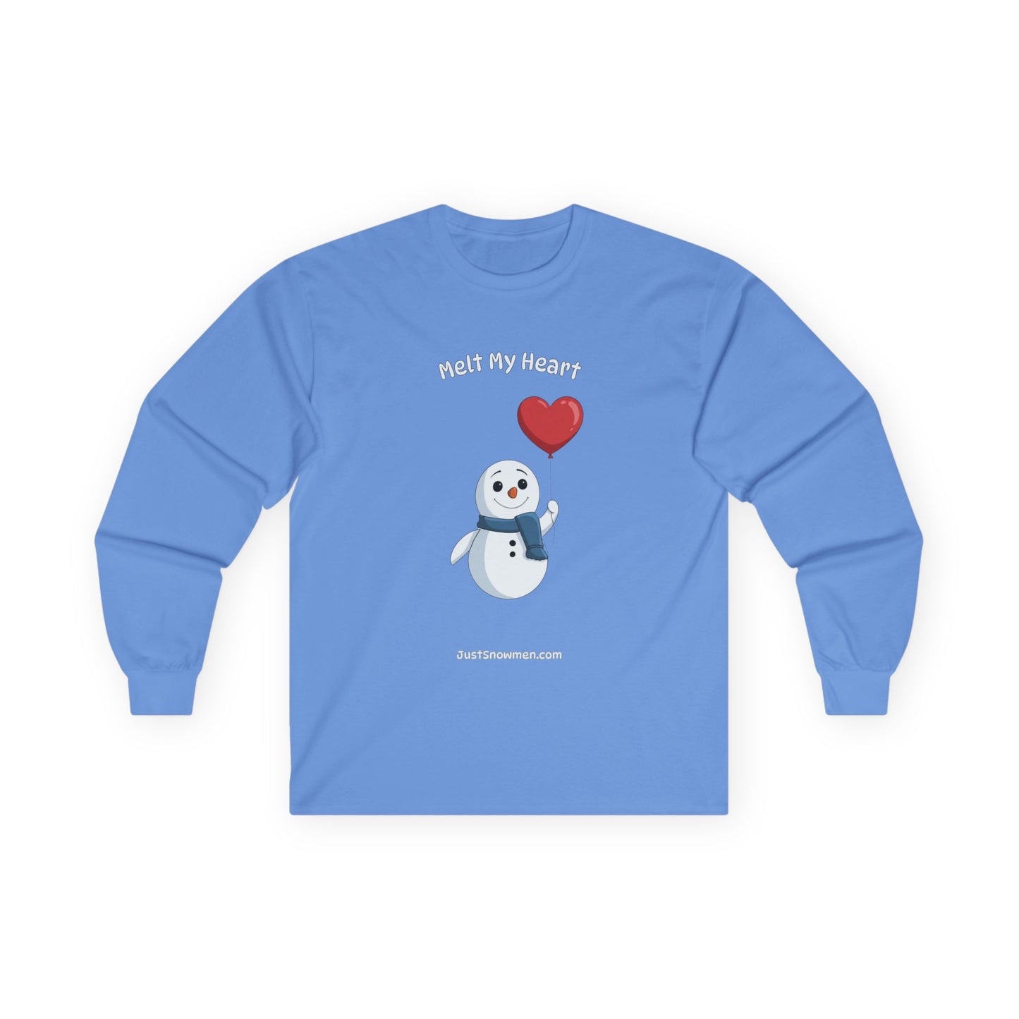 "Melt My Heart" Valentine's Snowman Long Sleeve | 100% Cotton Long Sleeve Shirt