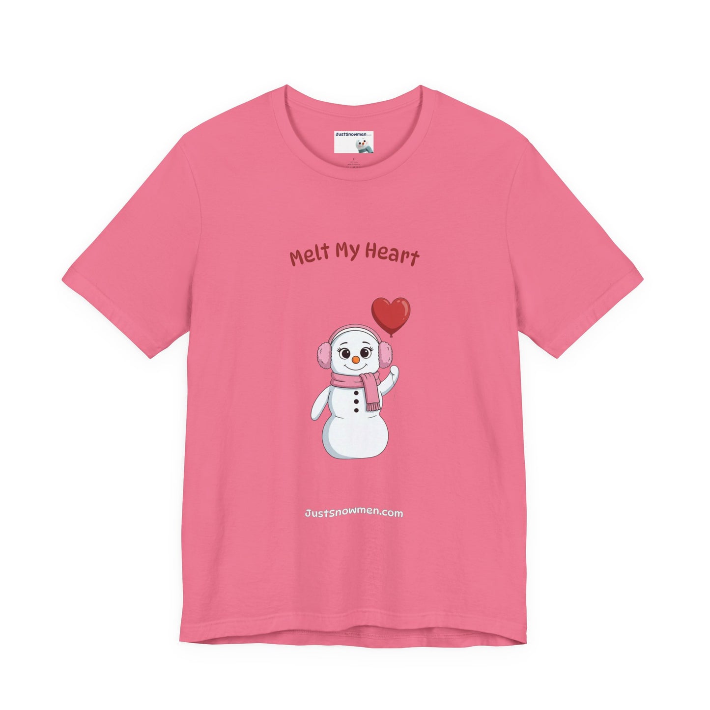 "Melt My Heart" Snowman Girl Graphic Tee | Soft Cotton T-Shirt