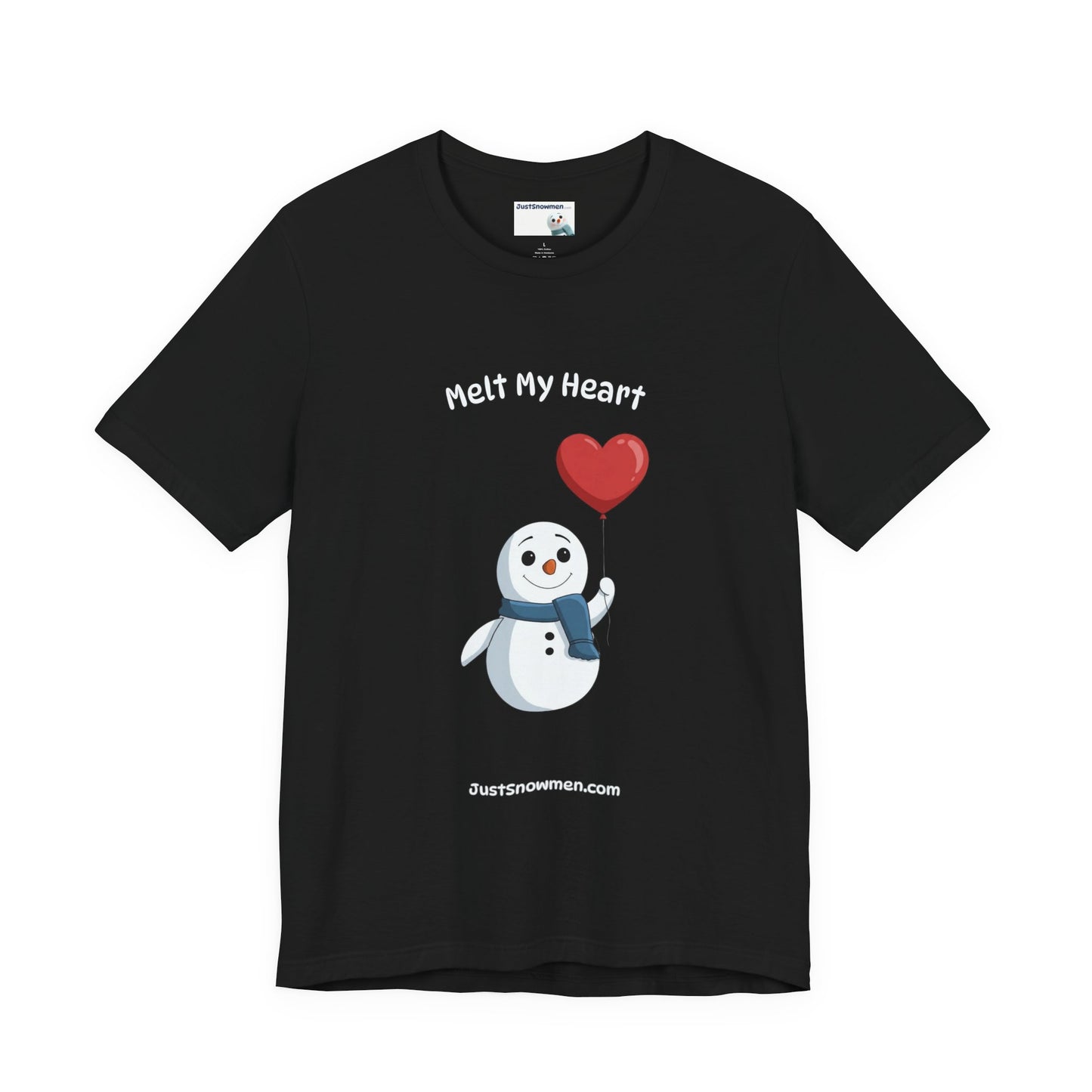 "Melt My Heart" Valentine's Snowman Graphic Tee | Soft Cotton T-Shirt