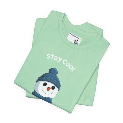 "Stay Cool" Original Snowman Graphic Tee | Premium Soft Cotton T-Shirt