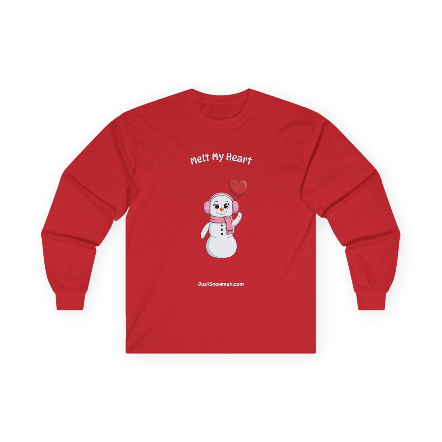 "Melt My Heart" Snowman Girl Long Sleeve | 100% Cotton Long Sleeve Shirt