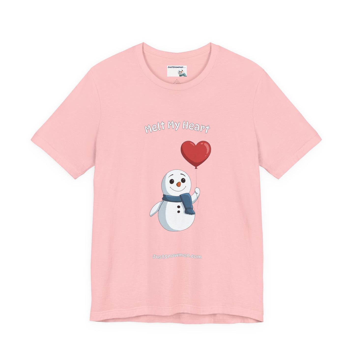 "Melt My Heart" Valentine's Snowman Graphic Tee | Soft Cotton T-Shirt