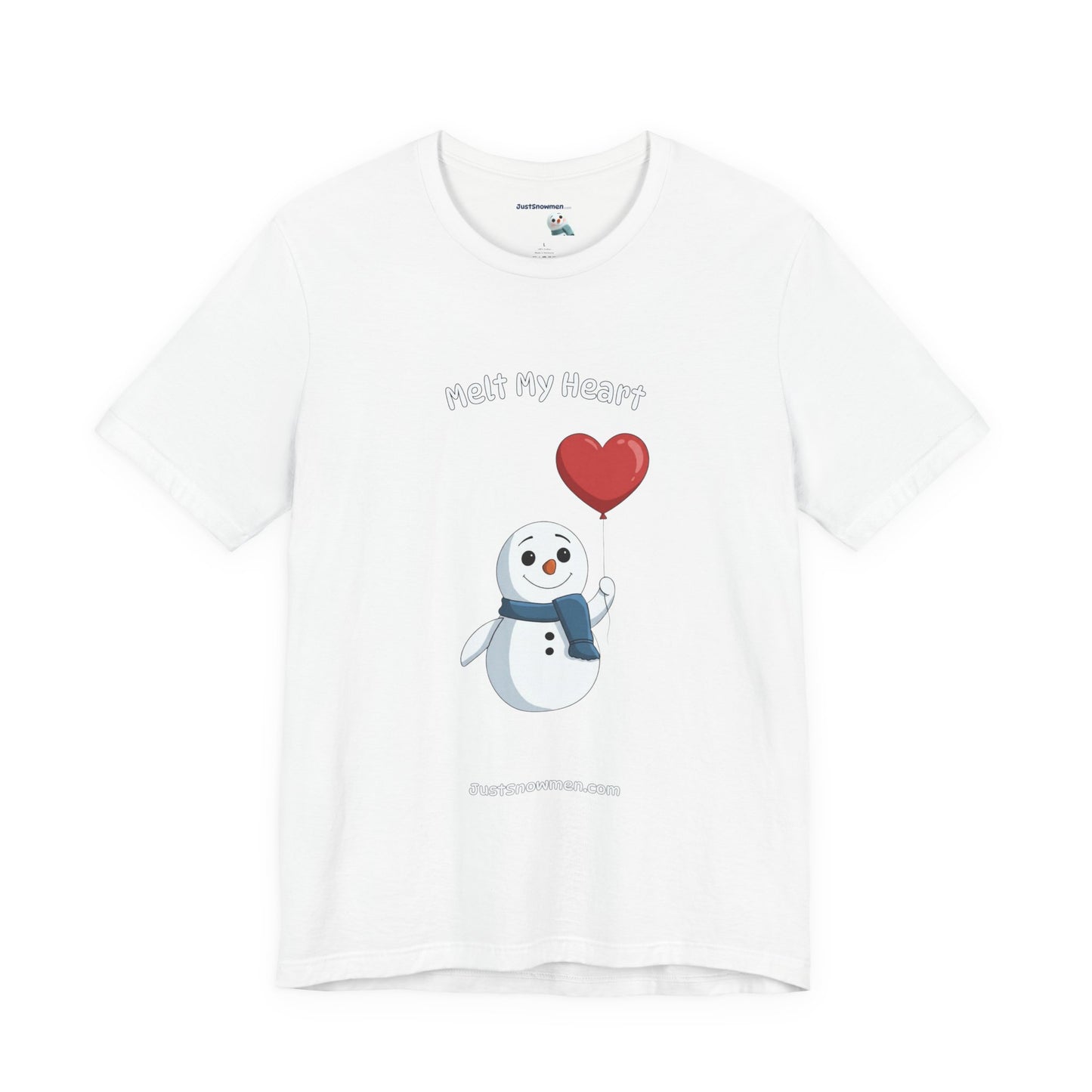 "Melt My Heart" Valentine's Snowman Graphic Tee | Soft Cotton T-Shirt