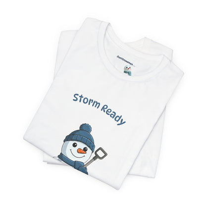 "Storm Ready" Snowman Shovel Graphic Tee | Soft Cotton T-Shirt