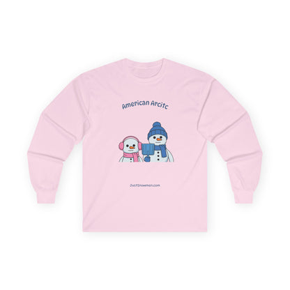 "American Arctic" Snowman Parody Long Sleeve | 100% Cotton Art Shirt