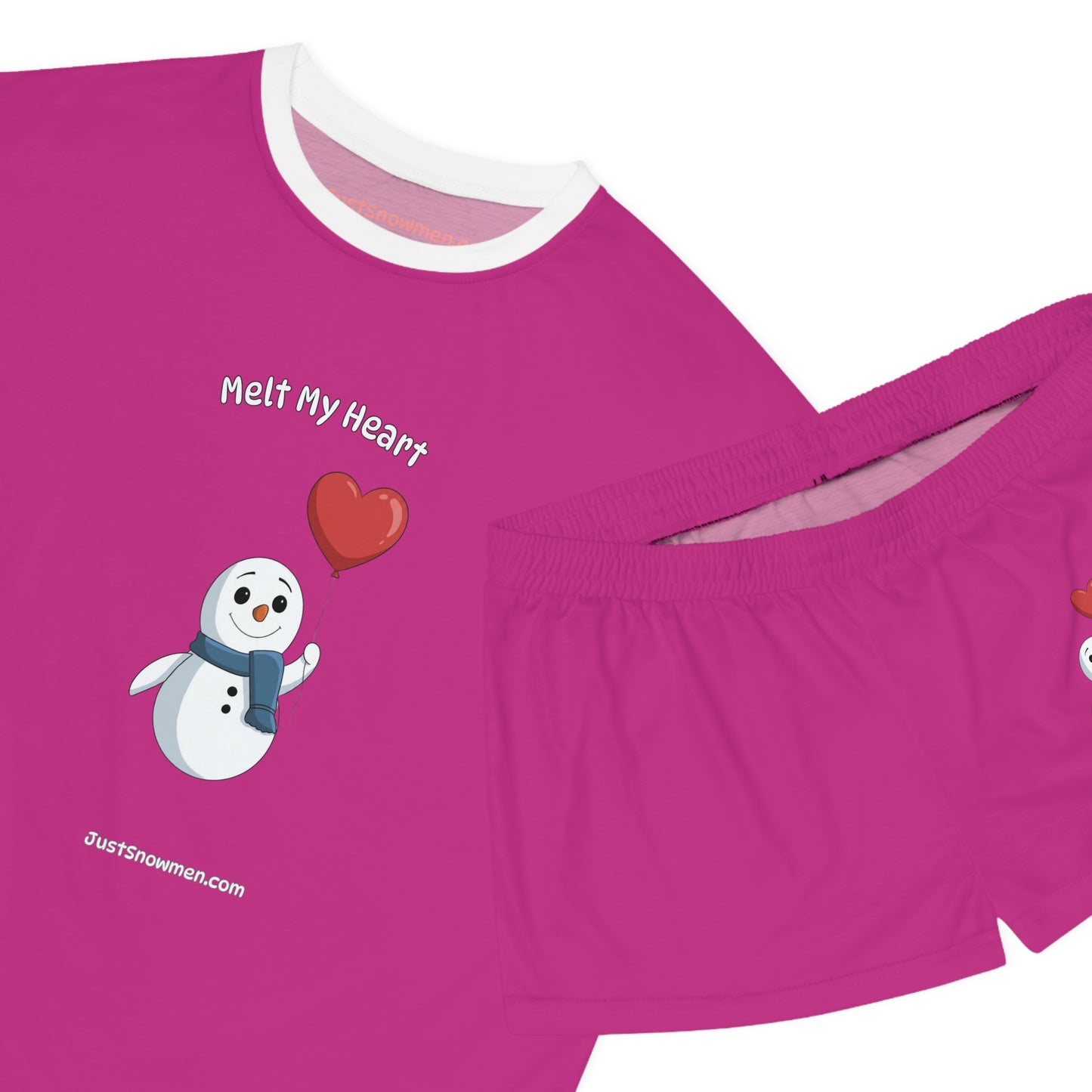 "Melt My Heart" Valentine's Snowman Pajama Set | Soft Polyester Loungewear