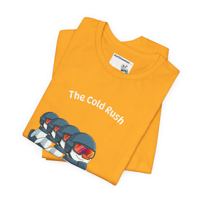 "The Cold Rush" Snowman Bobsled Graphic Tee | Soft Cotton T-Shirt