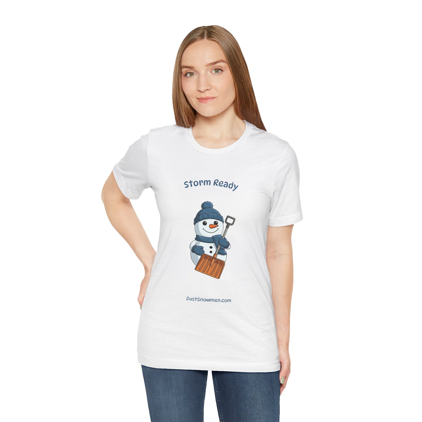 "Storm Ready" Snowman Shovel Graphic Tee | Soft Cotton T-Shirt