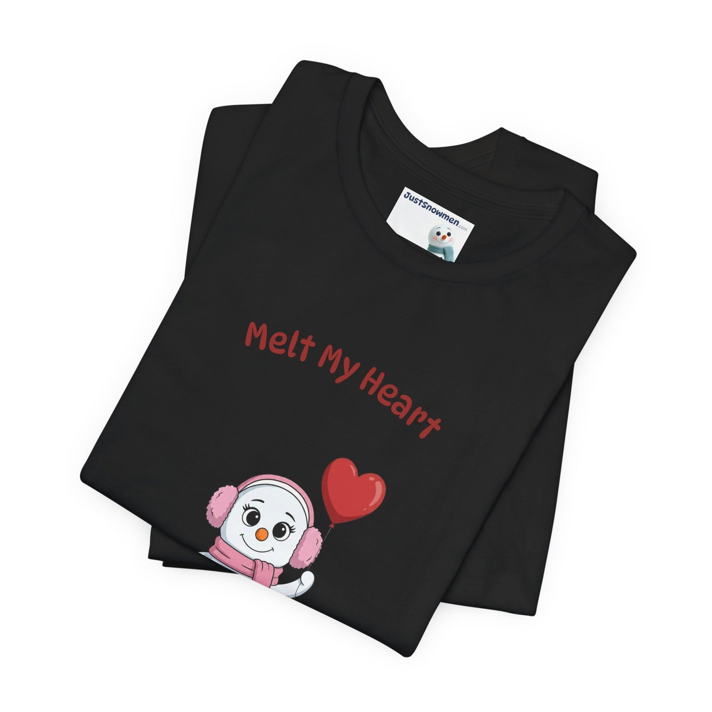 "Melt My Heart" Snowman Girl Graphic Tee | Soft Cotton T-Shirt
