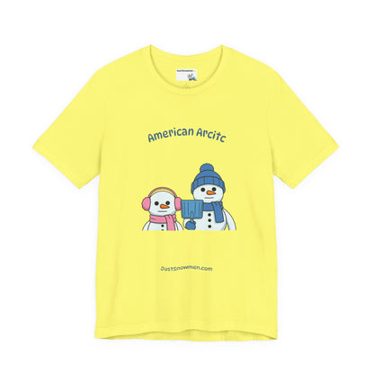 "American Arctic" Snowman Parody Graphic Tee | Soft Cotton T-Shirt