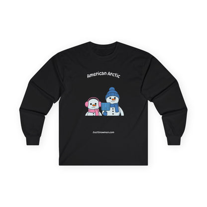 "American Arctic" Snowman Parody Long Sleeve | 100% Cotton Art Shirt