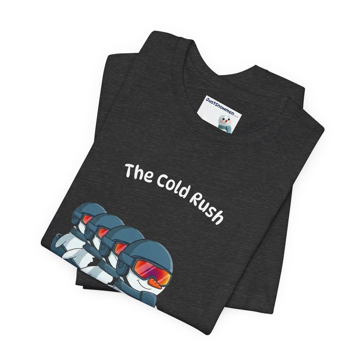 "The Cold Rush" Snowman Bobsled Graphic Tee | Soft Cotton T-Shirt